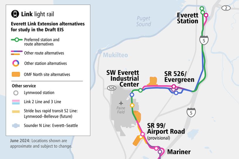 Everett Link Extension Project Map 